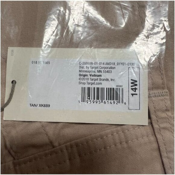 A New Day Women's Utility Shorts Plus Size High-Rise Tan 14W - Picture 5 of 5